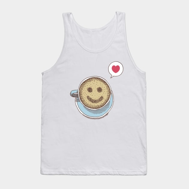 Coffee Love Tank Top by Matt Andrews